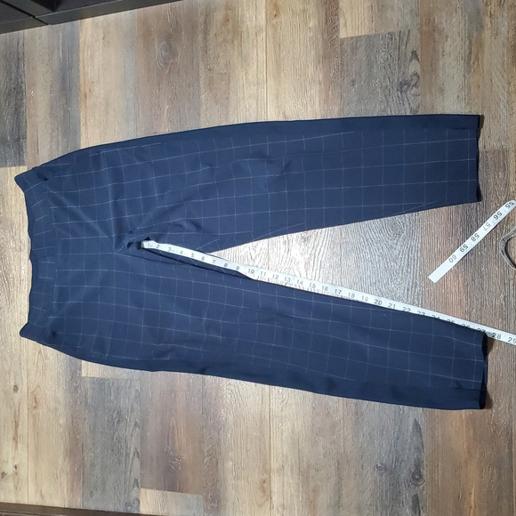 Athleta checkered navy blue lightweight ponte pull on pants - Picture 1 of 10